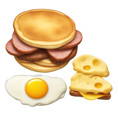 pancake sausage with sausage, egg, cheese sticker