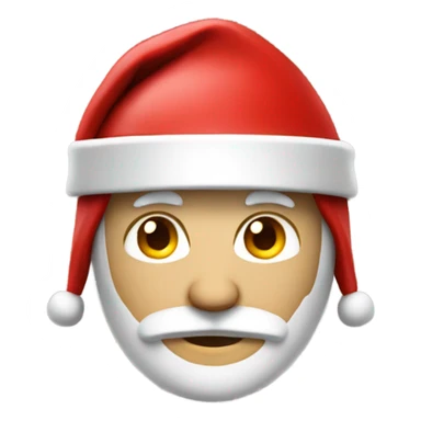 white spartan male wearing red santa hat sticker