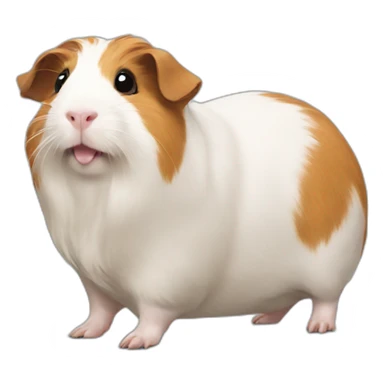 Guinea pig wuth dog sticker