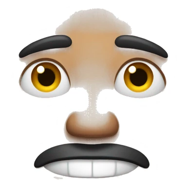 Man with eyebrows missing sticker