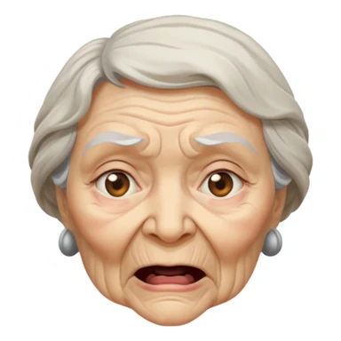 old lady head slap sticker