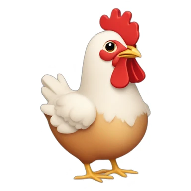 a chicken for christmas in a red recipient sticker