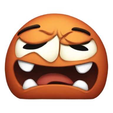 Sad emoji and anger sticker