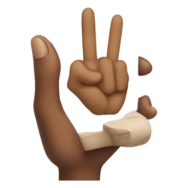 two fingers making zoom in the phone sticker