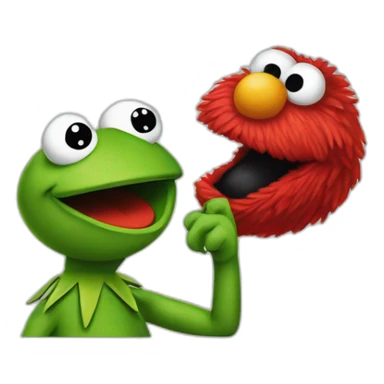 elmo fighting with pepe the frog sticker