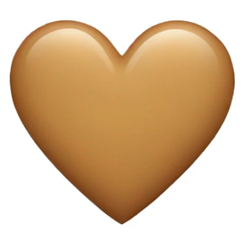 Tan heart sticker