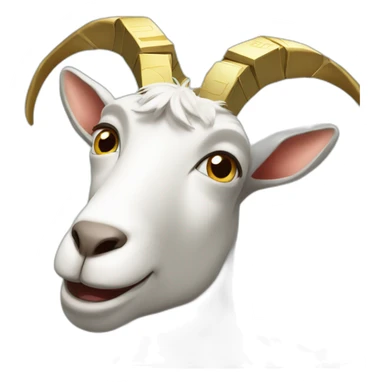 À goat with money sticker