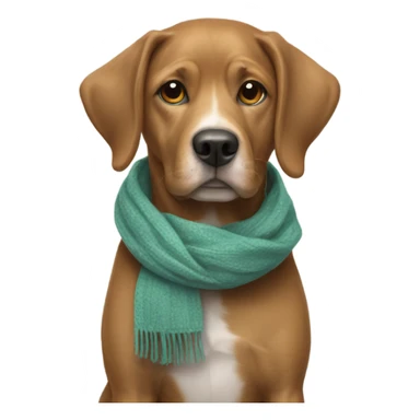My dog Dublin with a scarf sticker