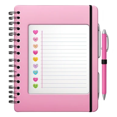 girly pink notebook planer sticker
