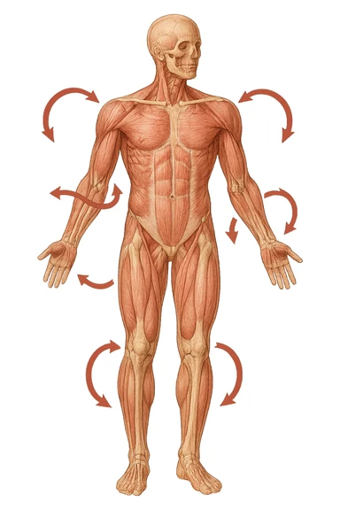 MOBILITà ARTICOLARE DI UN CORPO UMANO ANATOMICO sticker