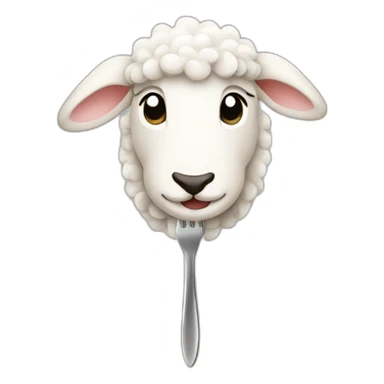 lamb with fork sticker