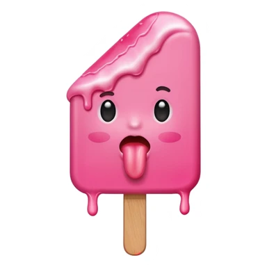 Tongue licking a popsicle sticker