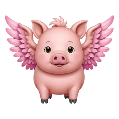 pig flying  sticker