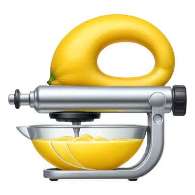 mac os icon fruit mechanical squeezer, lemon yellow bright crisp sticker