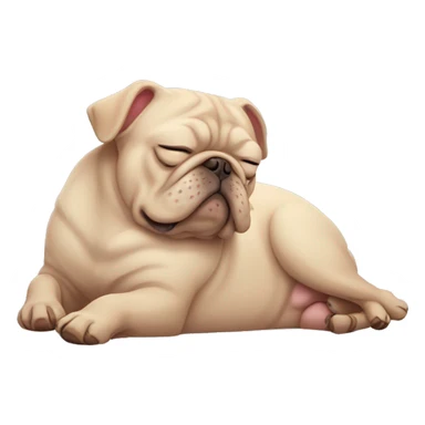 Bouledogue qui dort  sticker
