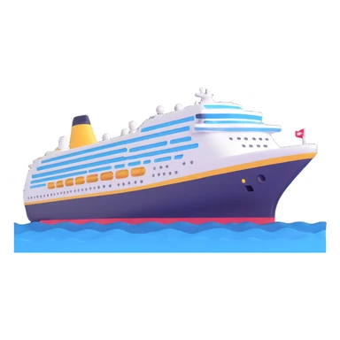 cruise ship on ocean sticker