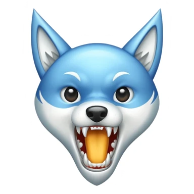 Sharp wolf fang tooth only sticker