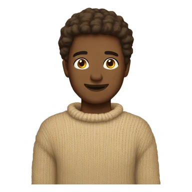 Cozy beige sweater sticker