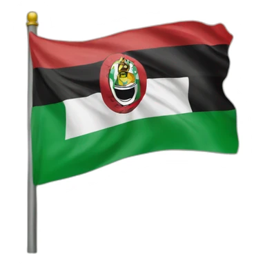 One Piece raises the Palestinian flag  sticker