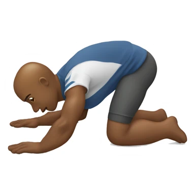 A human doing pushups  sticker