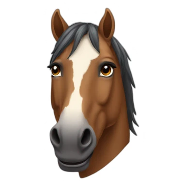 horse head face sticker