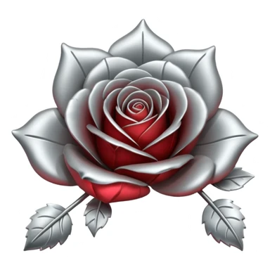 metal rose, without green leaves, just flower sticker