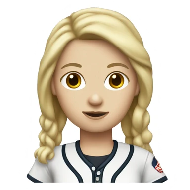 blonde white girl baseball manager  sticker