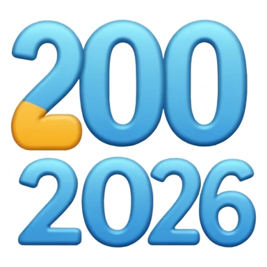 "  2026 " text   sticker