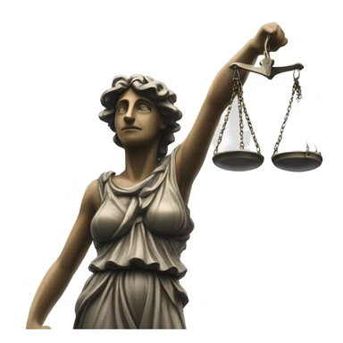 Justitia Statue  sticker