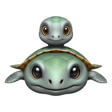 alien turtle but gray sticker