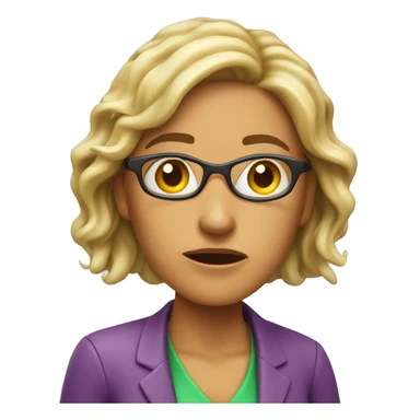 stressed teacher (woman) slimed sticker