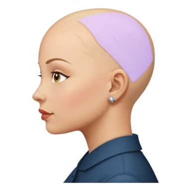 So she supposed to be bald and I kind of want her facing her side sticker