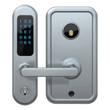 Electronic Door Lock System with card insert only screen no key hole sticker