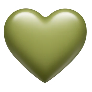 Heart light olive green sticker