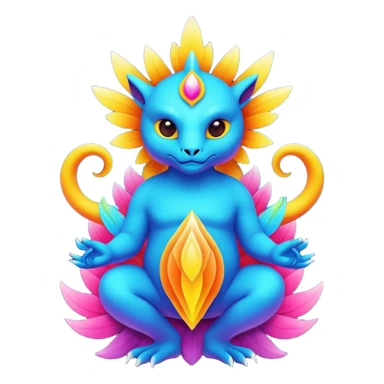 divine complex colorful bright vibrant aesthetic-scenic-Fakémon-creature sticker