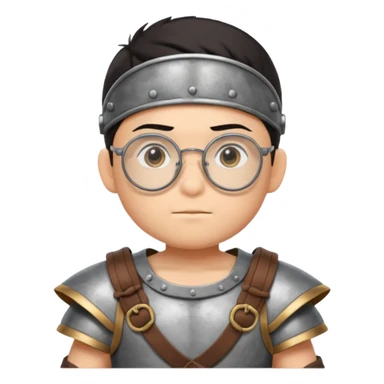 Nobita, wearing gladiator cloth, big round glassed sticker