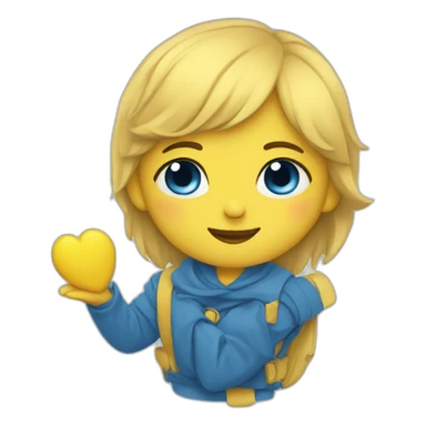 kindness blue and yellow sticker