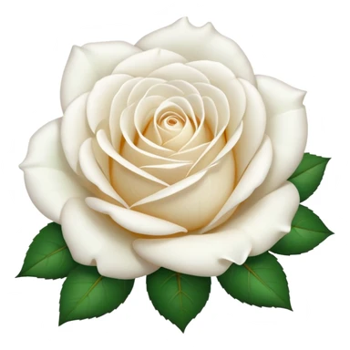 white rose, without green leaves, just flower sticker