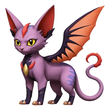 Noivern-Sphynx-Noibat-Torracat-Litten-fusion sticker