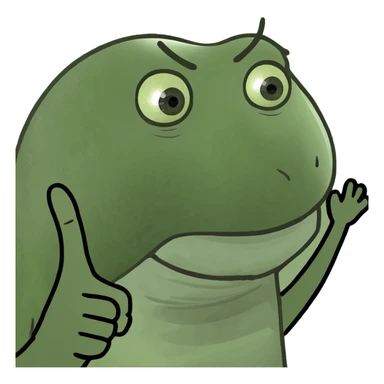 Confused babe with one hand up next to his hip sticker