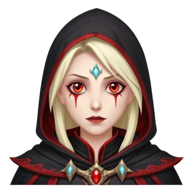 Blood elf deathKight glowing red eyes all clocked in darkness  sticker