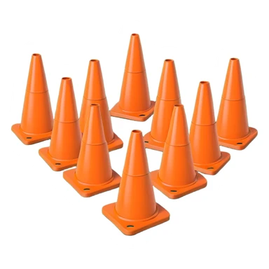 Cones used for soccer training  sticker