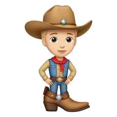 Cowboy boots with hat sticker
