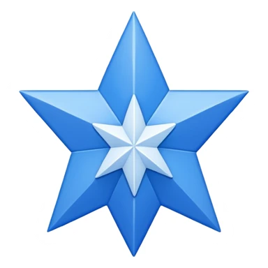 11 corners blue star with white tick on it sticker