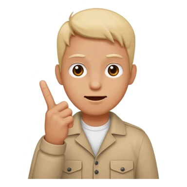 Mischievous with 2 middle fingers sticker