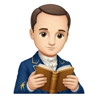 Napoleon Hill with his wisdom book  sticker