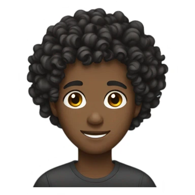 Beautiful black male teenager with curls sticker