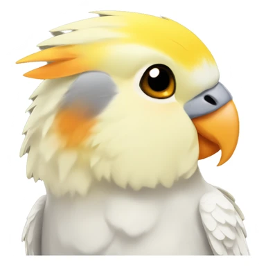 Yellow Cockatiel with orange cheek spots  sticker