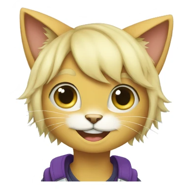 scene kid cat sticker