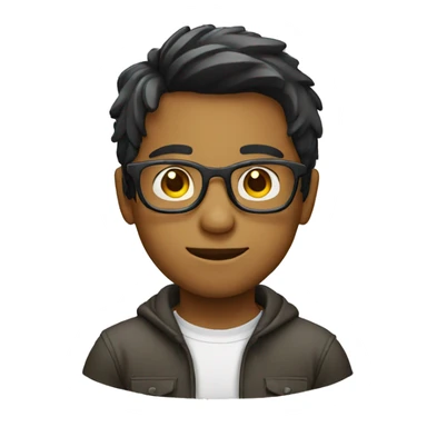 a developer boy wearing specs sticker